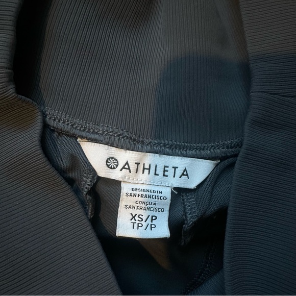 Athleta Venice Stripe Wide Leg Track Pant Granite Blue Sz XS Petite - Picture 9 of 9